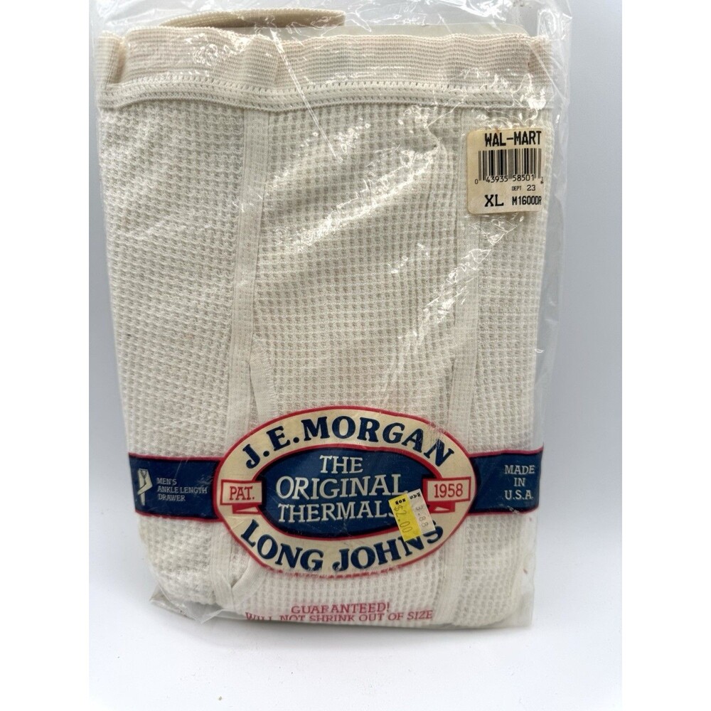 Vintage J.E. Morgan Thermal Pants Men XL NOS Made in USA Long Johns
